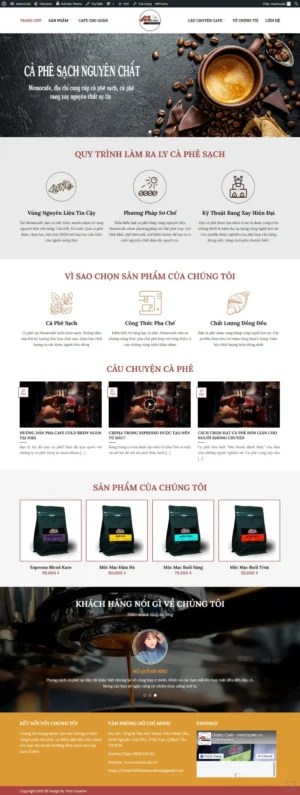 Website Giới Thiệu Và Bán Cafe