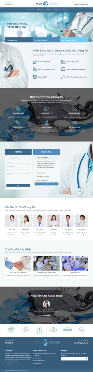 Website Giới Thiệu Phòng Khám Và Đặt Lịch Khám Bệnh